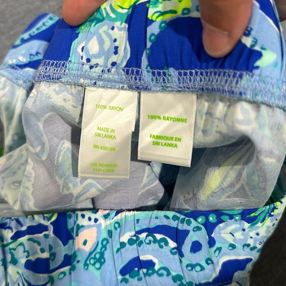 NWOT LILLY PULITZER Bal Harbour Palazzo Pull-on Pants Blue Current Sea Siren - Picture 7 of 11